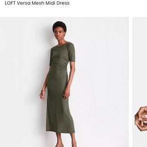~LOFT Versa Mesh Midi Dress 14 New With Tags
